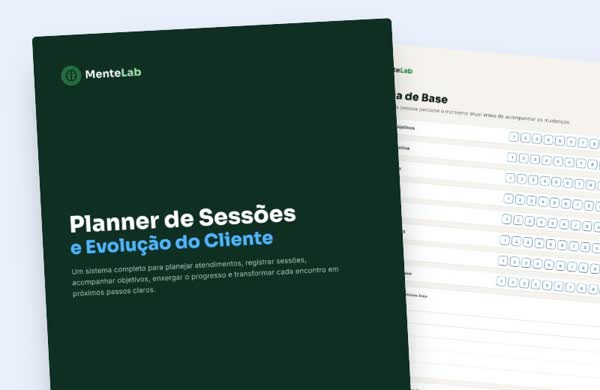 Capa e página de acompanhamento do planner