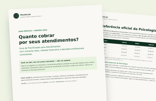 Capa e página do Guia de Precificação